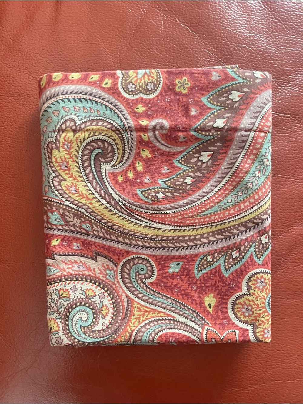 Ralph Lauren Pirouette Bohemian Red Paisley Pillow Sham Cotton Standard Sz
